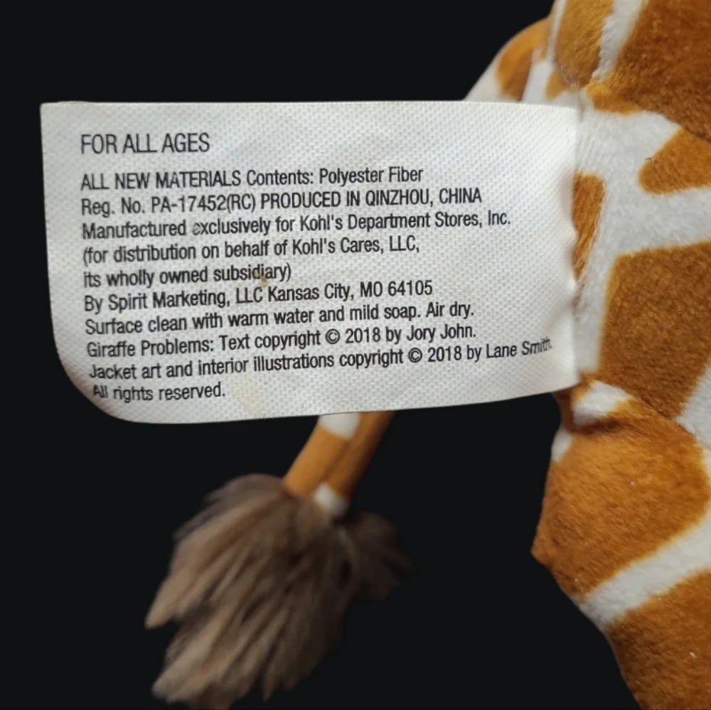 2018 KOHL'S CARES GIRAFFE PROBLEMS PLUSH - Picture 10 of 10